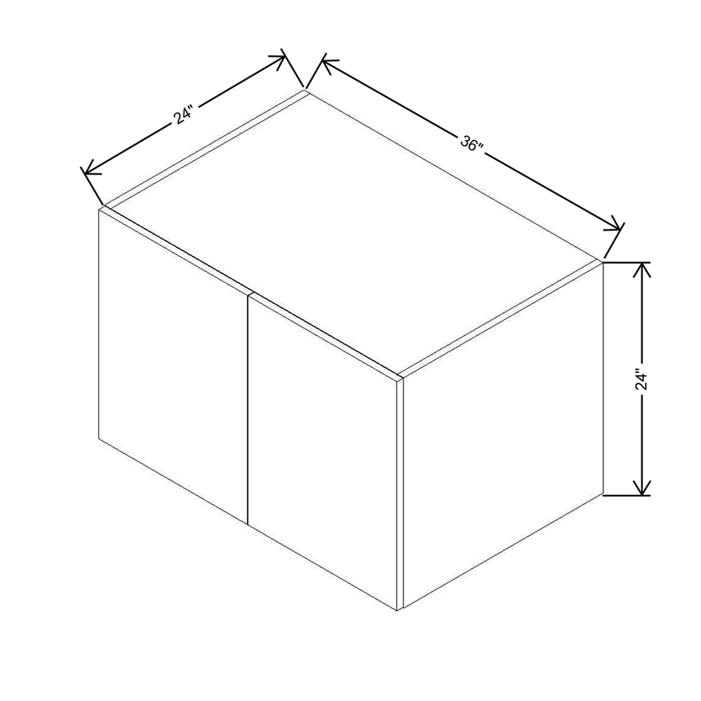 Modernform Cabinet Matte Grey 36" W X 24" H X 24" D Double Door Wall Cabinet