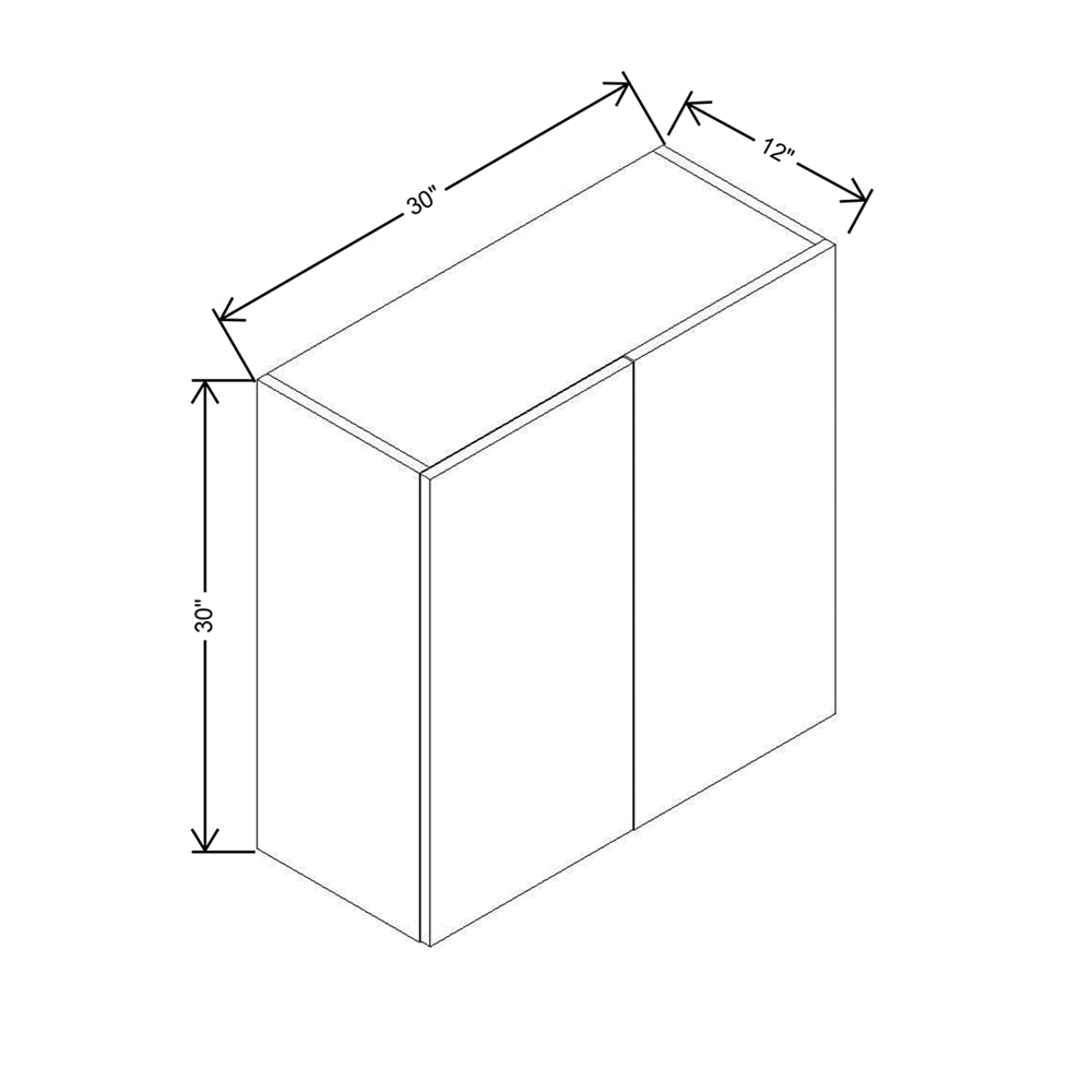 Modernform Cabinet Gloss White 30" W X 30" H X 12" D Single Door Blind Corner Wall Cabinet