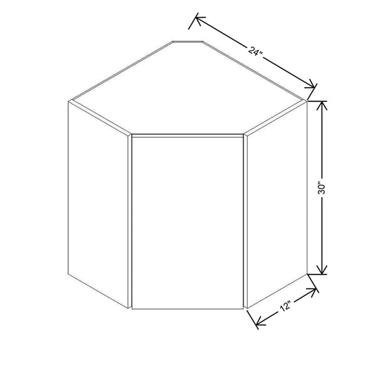 Modernform Cabinet Matte Grey 24" W X 30" H X 12" D Wall Diagonal Corner Cabinet