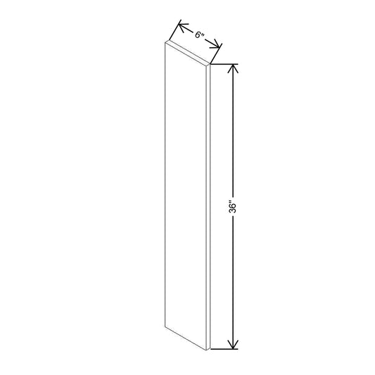 Modernform Cabinet Matte White 6" W X 36" H Wall Filler