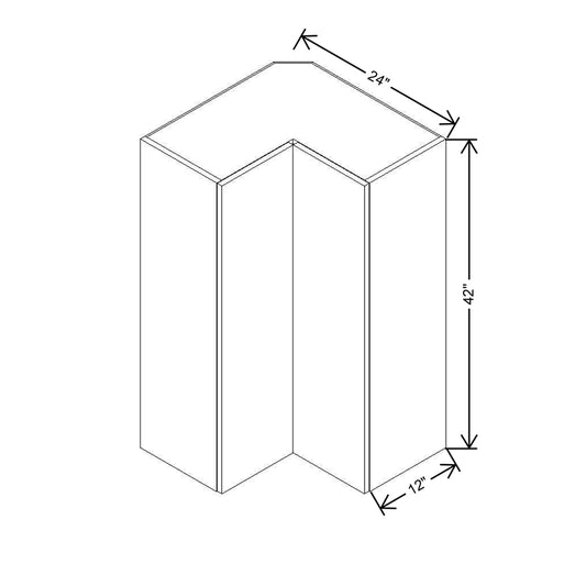 Modernform Cabinet Matte Grey 24" W X 42" H X 12" D Wall Easy Reach Cabinet