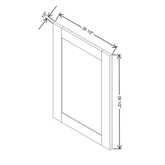 Modernform Cabinet Slate Shaker 3/4" W X 29 1/2" X 20 1/2" D Base Decorative Panel