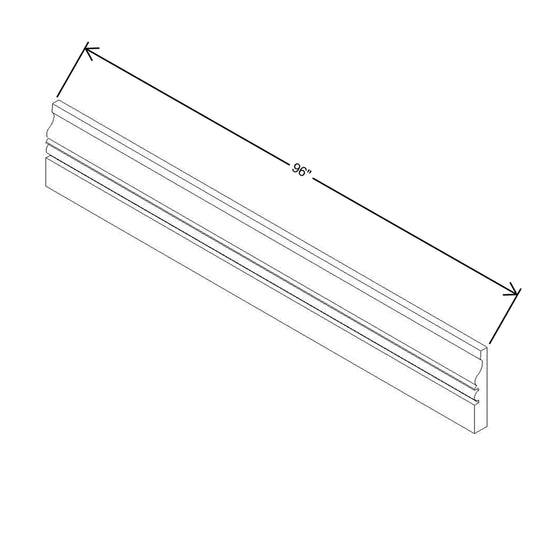 Modernform Cabinet White Shaker 96" W X 4" H X 3/4" D Base Molding