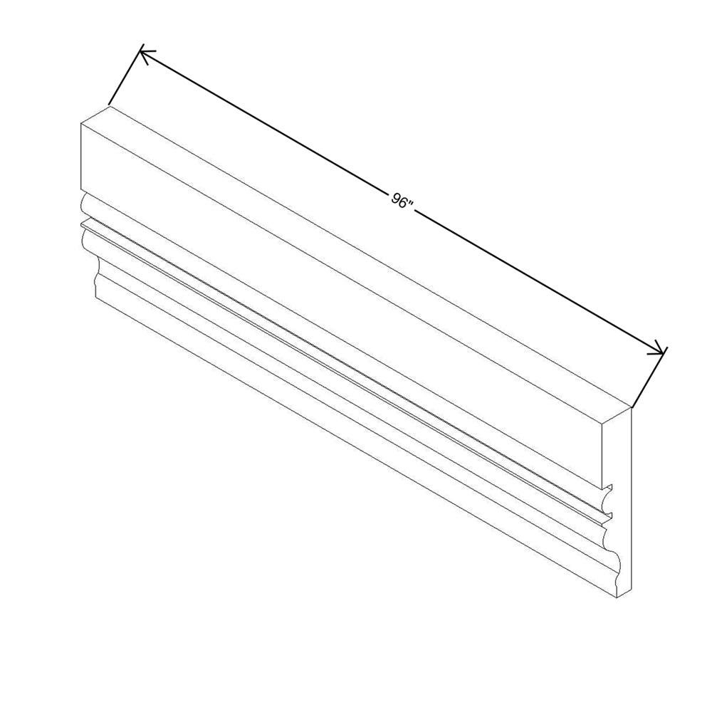 Modernform Cabinet Slim Sage Green 96" W X 4" H X 3/4" D Bottom Molding