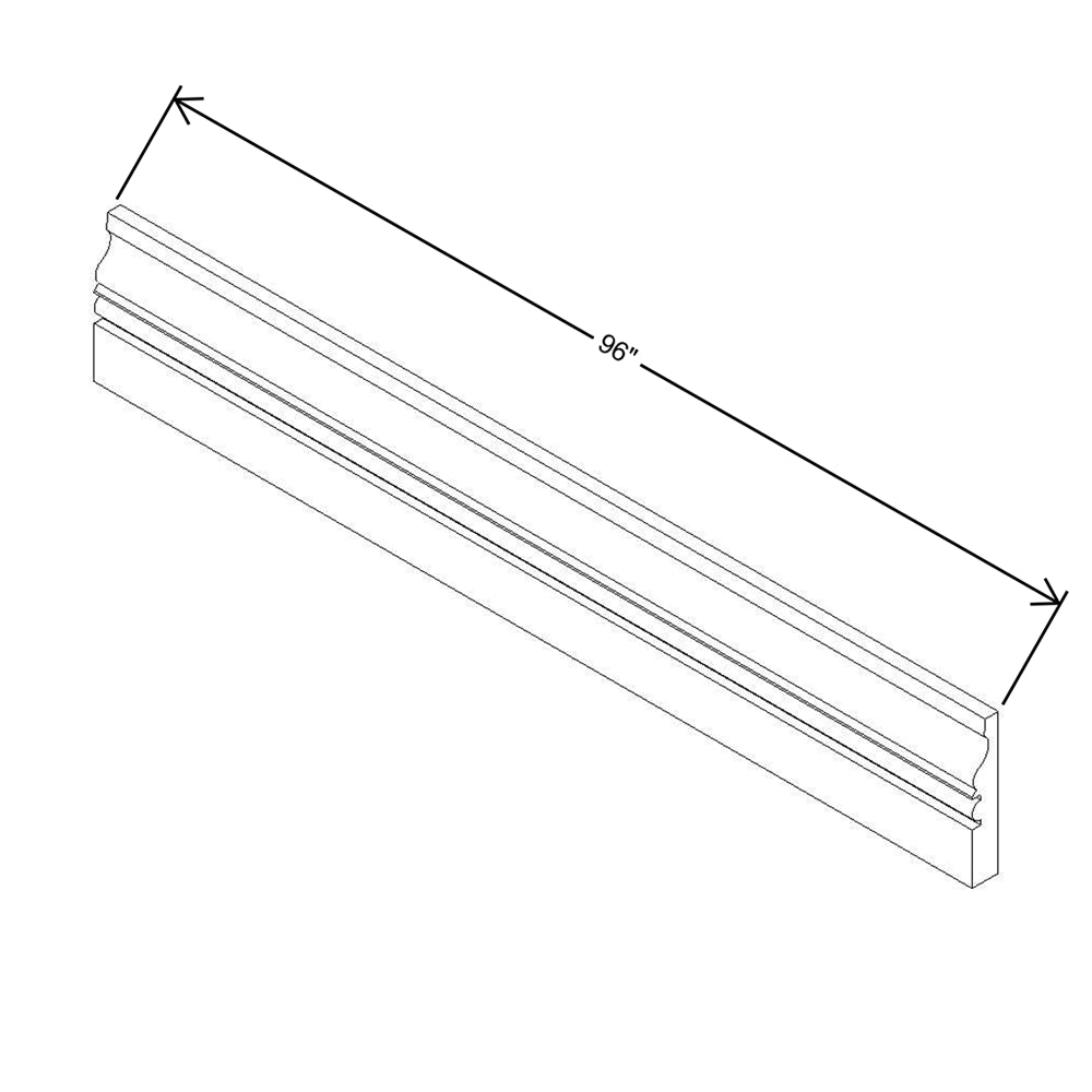 Modernform Cabinet Slim Dove White 96" W X 4" H X 3/4" D Base Molding