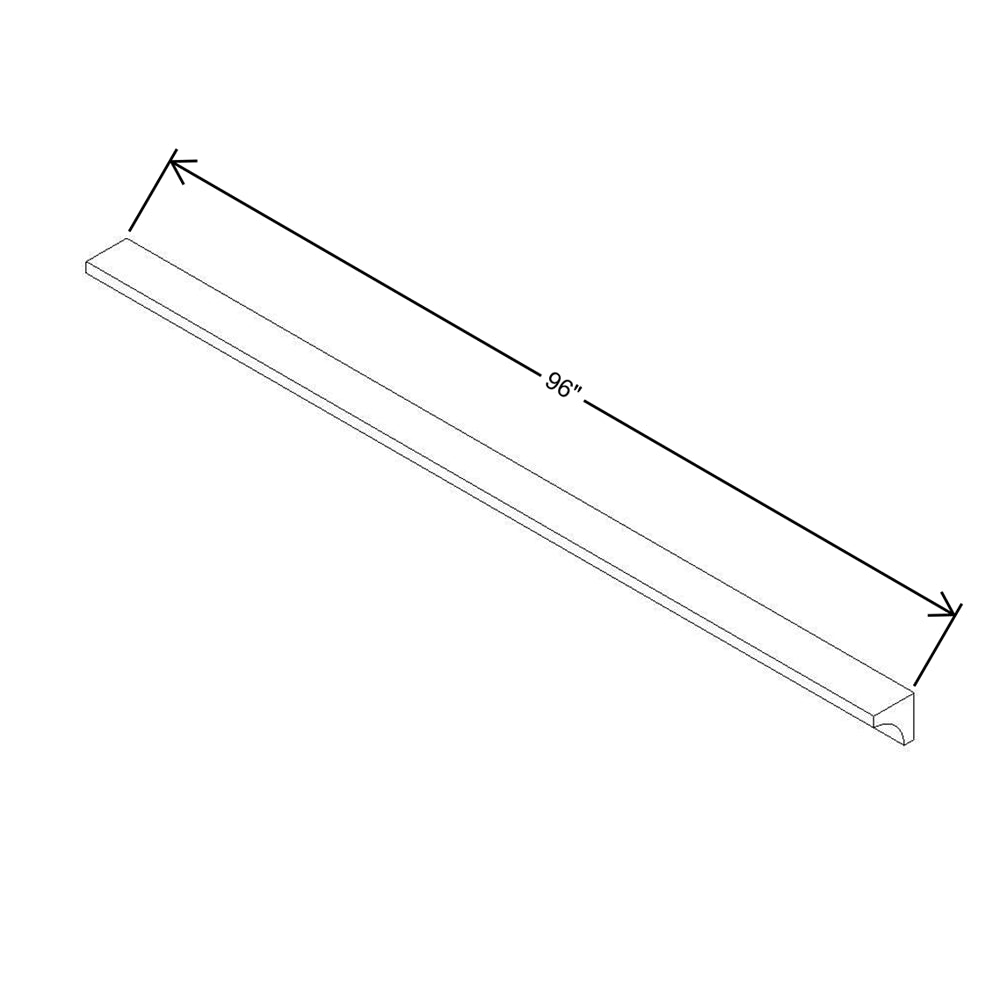 Modernform Cabinet Slim Dove White 96" W X 3/4" H X 3/4" D Bottom Cove Molding