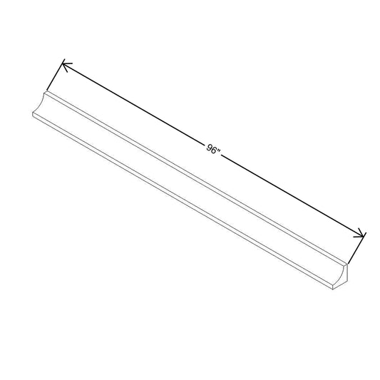 Modernform Cabinet Slim Dove White 96" W X 3/4" H X 3/4" D Cove Molding
