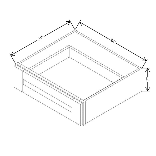 Modernform Cabinet Slim Sage Green 24" W X 7" H X 21" D Vanity Knee Drawer