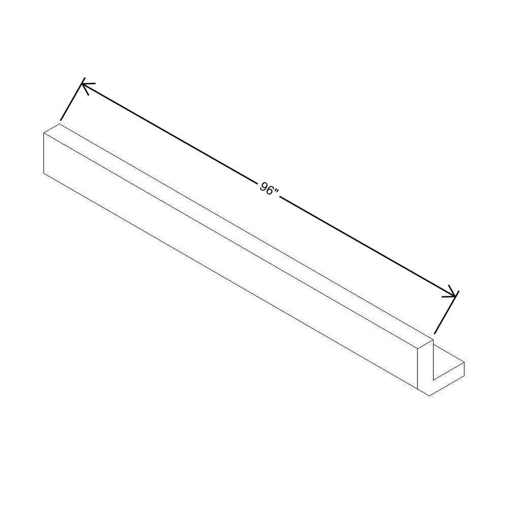 Modernform Cabinet Natural Shaker 96" W X 1 1/2" H X 1 1/2" D Light Rail