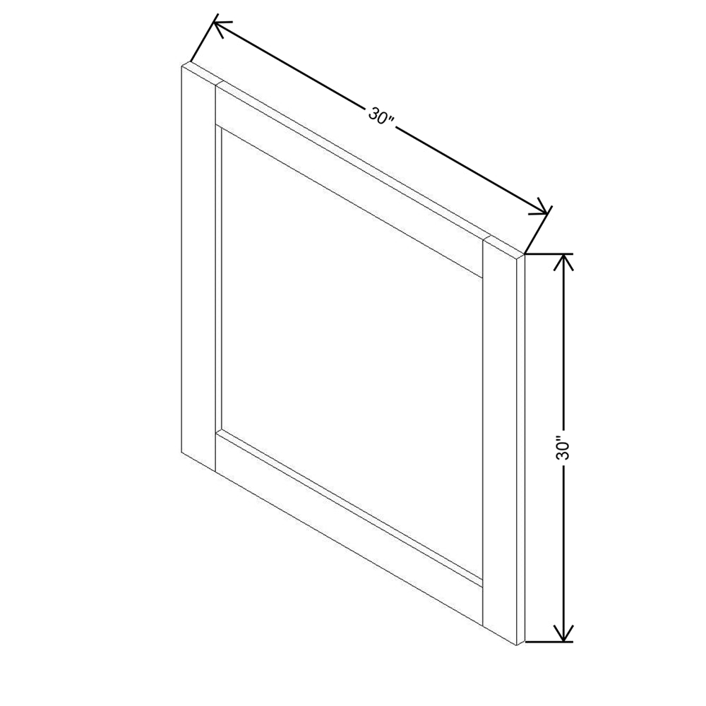 Modernform Cabinet Natural Shaker 30" W X 30" H Vanity Mirror