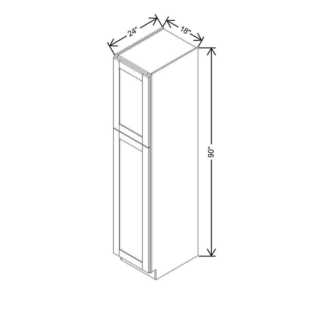 Modernform Cabinet Slate Shaker 18" W X 90" H X 24" D Tall Pantry Cabinet