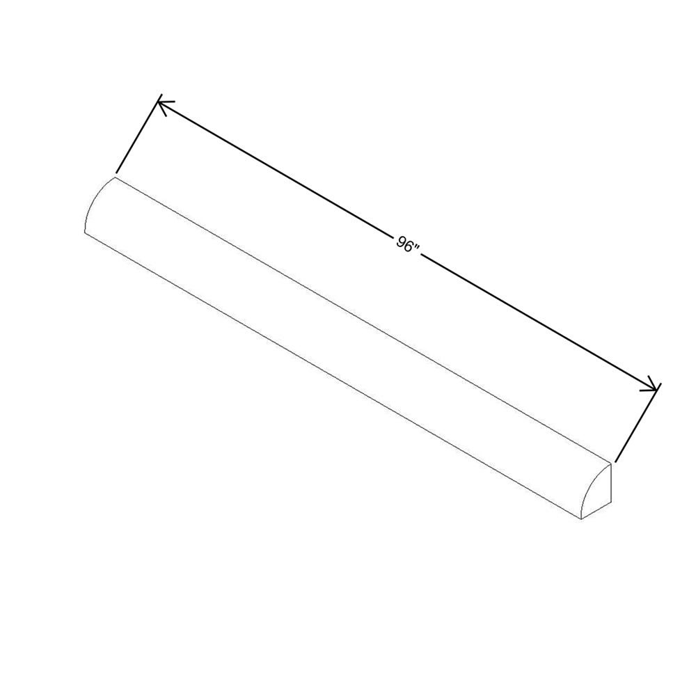 Modernform Cabinet Slim Dove White 96" W X 3/4" H X 3/4" D Quarter Round Molding