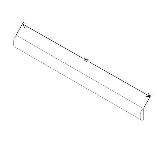 Modernform Cabinet White Shaker 96" W X 3/4" H X 1/4" D Bottom Batten Molding