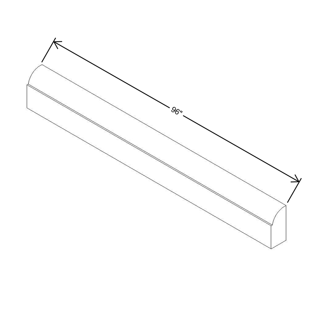 Modernform Cabinet Slim Dove White 96" W X 3/4" H X 1/4" D Scribe Molding