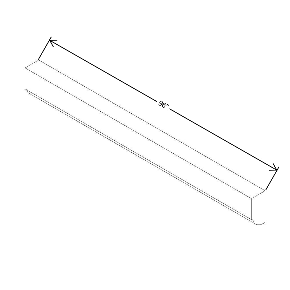 Modernform Cabinet Slim Dove White 96" W X 3/4" H X 1/4" D Bottom Scribe Molding