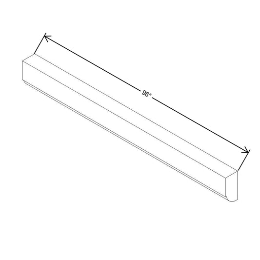 Modernform Cabinet Slim Dove White 96" W X 3/4" H X 1/4" D Bottom Scribe Molding
