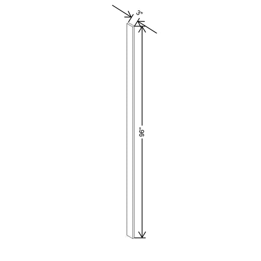 Modernform Cabinet Slim Dove White 3" W X 96" H Tall Filler