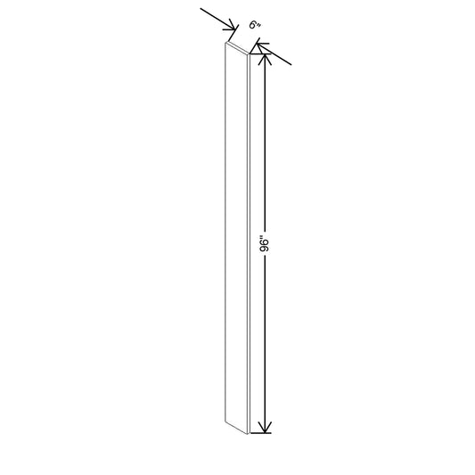 Modernform Cabinet White Shaker 6" W X 96" H Tall Filler