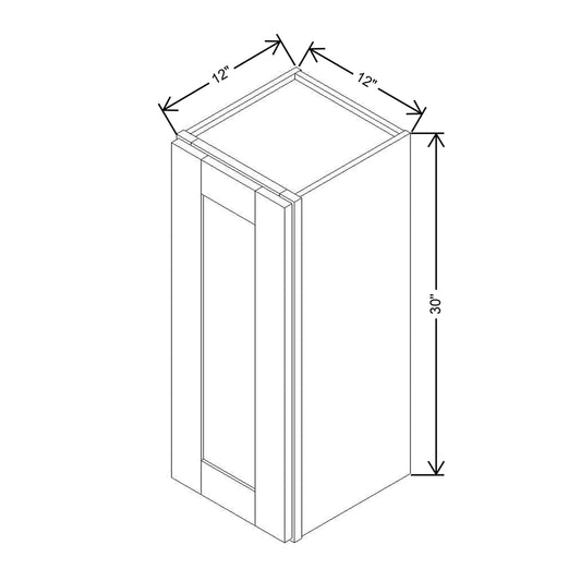 Modernform Cabinet Espresso Shaker 12" W X 30" H X 12" D  Single Door Wall Cabinet