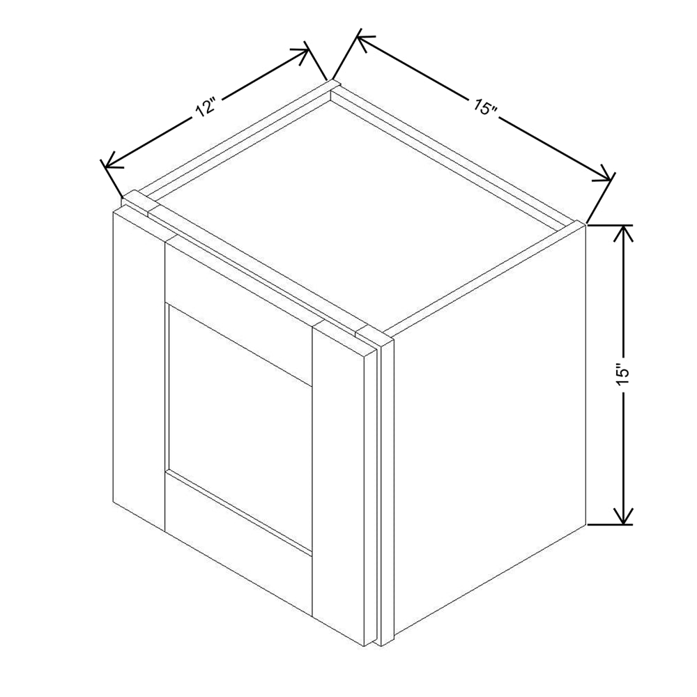 Modernform Cabinet Slim Dove White 15" W X 15" H X 12" D Single Door Wall Cabinet