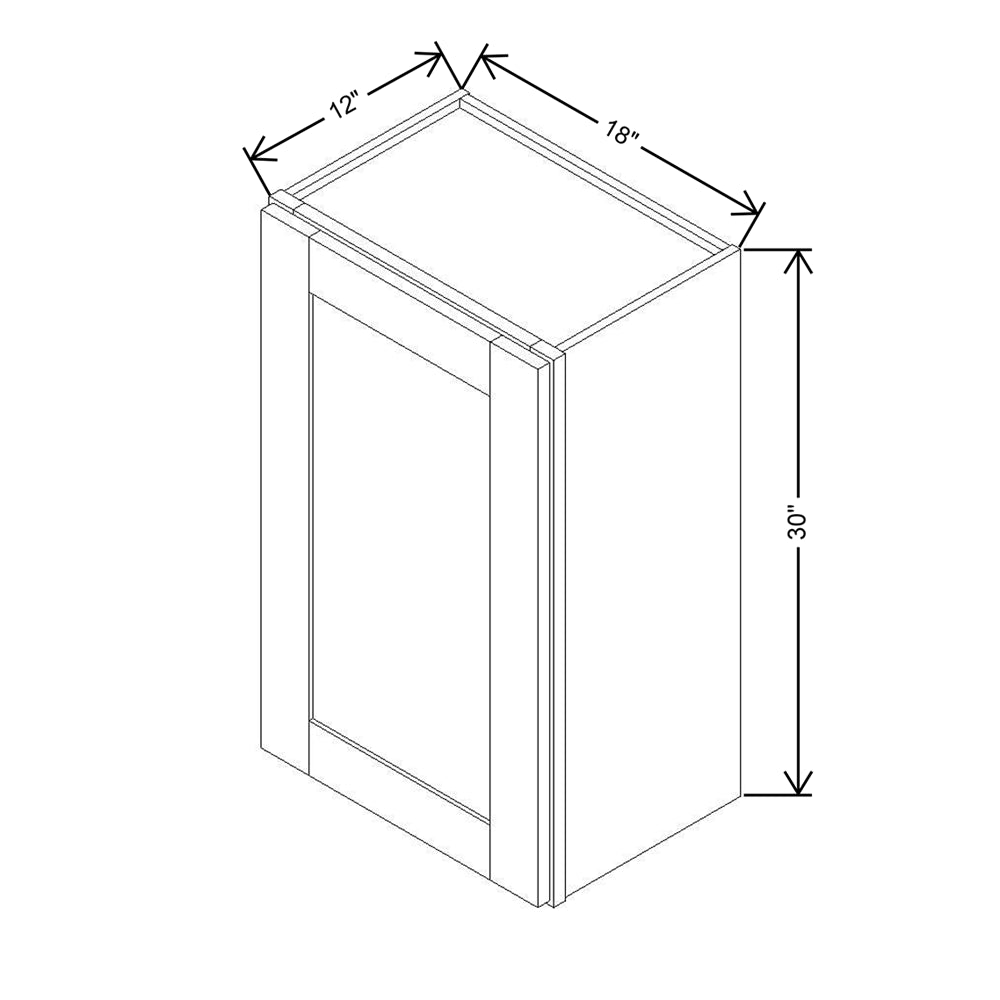 Modernform Cabinet Slim Sage Green 18" W X 30" H X 12" D  Single Door Wall Cabinet