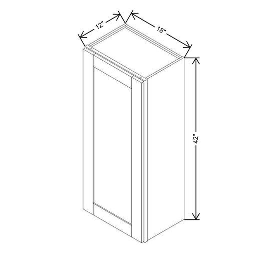 Modernform Cabinet Natural Shaker 18" W X 42" H X 12" D Single Door Wall Cabinet