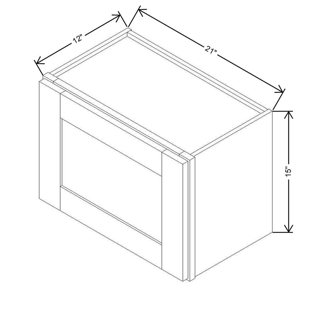 Modernform Cabinet Slim Dove White 21" W X 15" H X 12" D Single Door Wall Cabinet