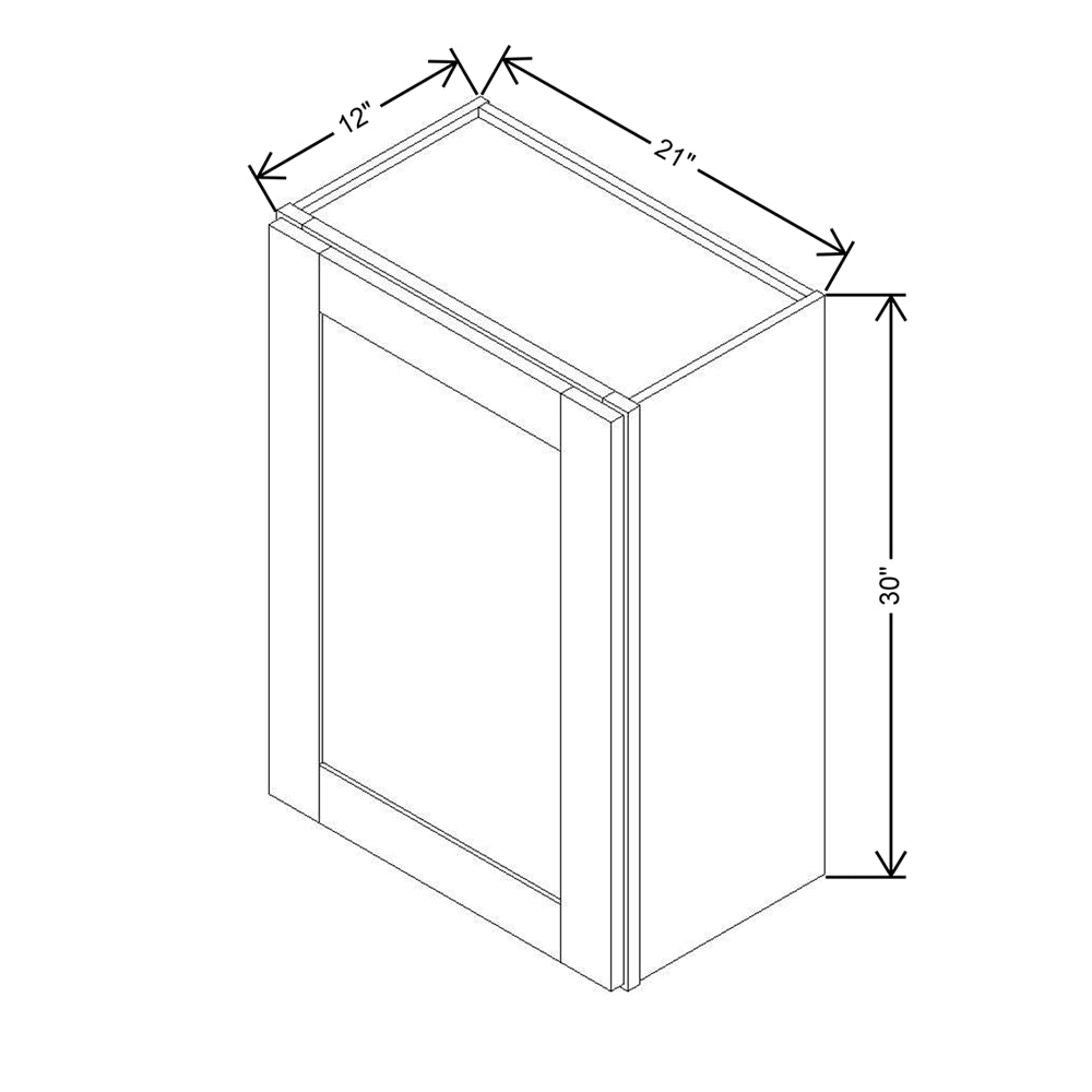 Modernform Cabinet Slim Sage Green 21" W X 30" H X 12" D  Single Door Wall Cabinet