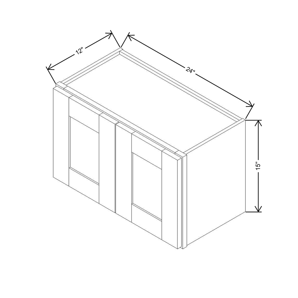 Modernform Cabinet Slate Shaker 24" W X 15" H X 12" D Double Door Wall Cabinet