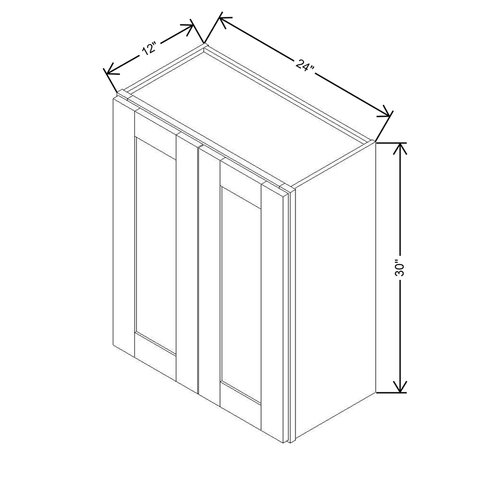 Modernform Cabinet Slim Sage Green 24" W X 30" H X 12" D Double Door Wall Cabinet