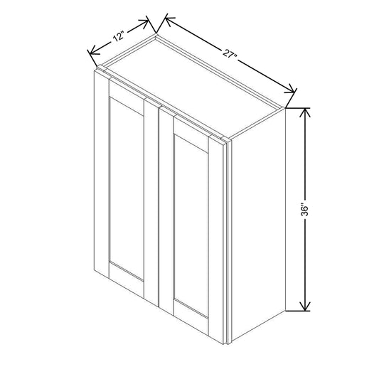 Modernform Cabinet Slim Sage Green 27" W X 36" H X 12" D Double Door Wall Cabinet