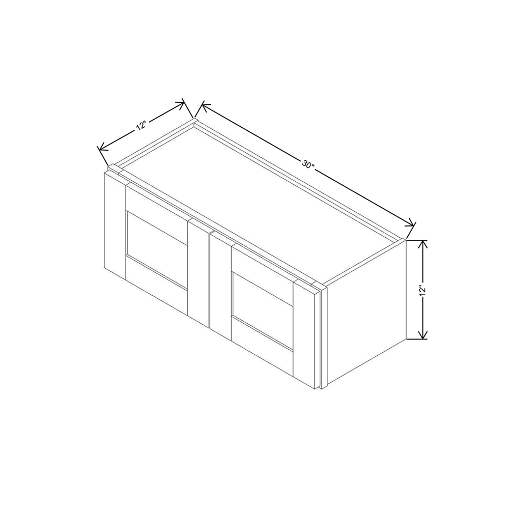 Modernform Cabinet Slate Shaker 30" W X 12" H X 12" D Double Door Wall Cabinet