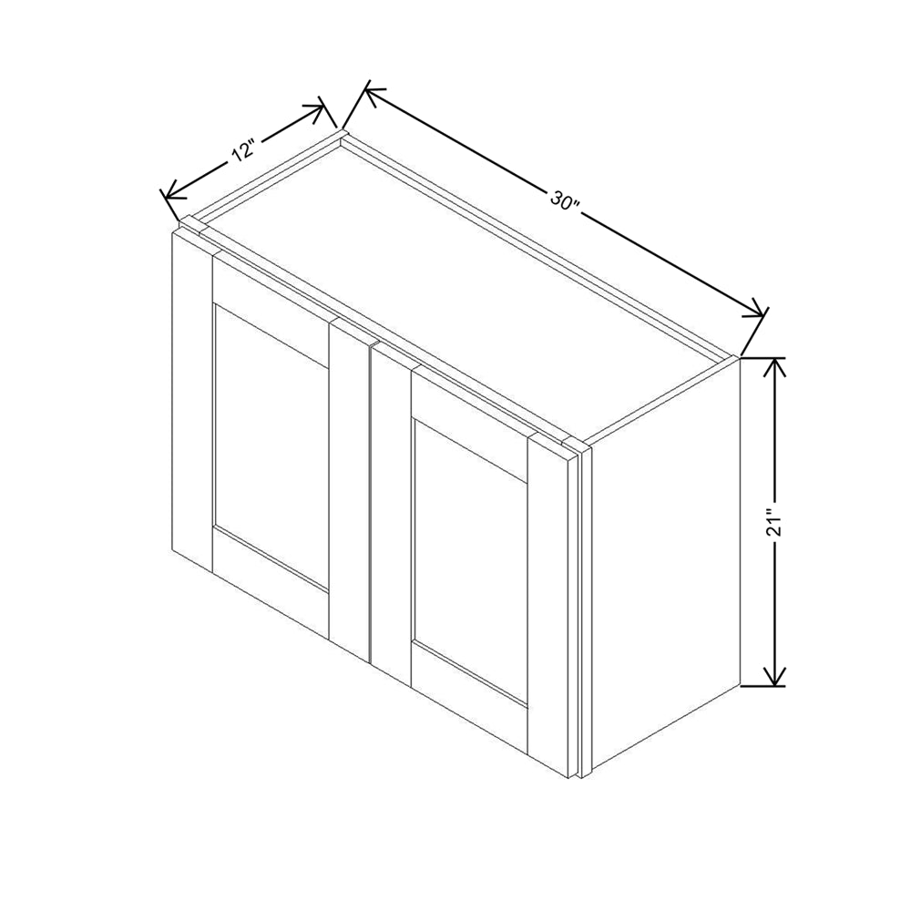 Modernform Cabinet Signature Blue 30" W X 21" H X 12" D Double Door Wall Cabinet