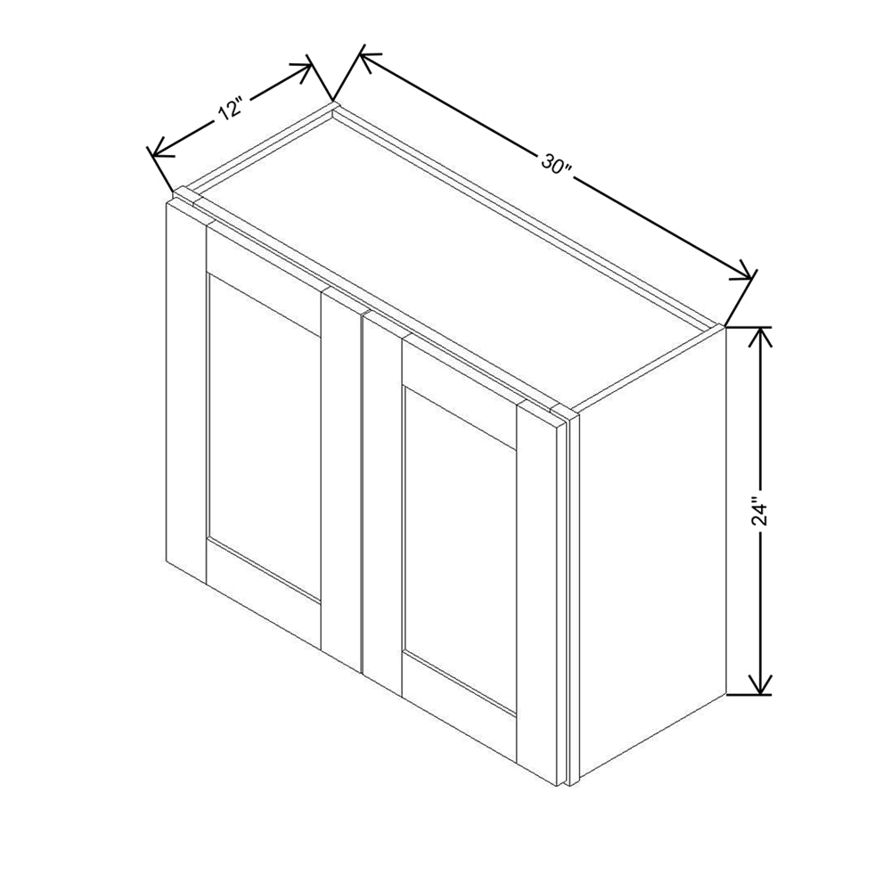 Modernform Cabinet Signature Blue 30" W X 24" H X 12" D Double Door Wall Cabinet