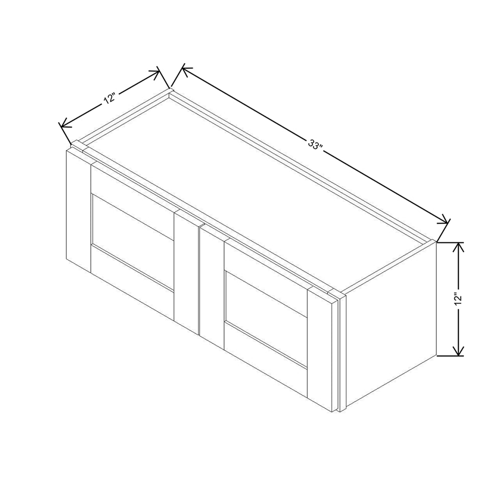 Modernform Cabinet Natural Shaker 33" W X 12" H X 12" D Double Door Wall Cabinet