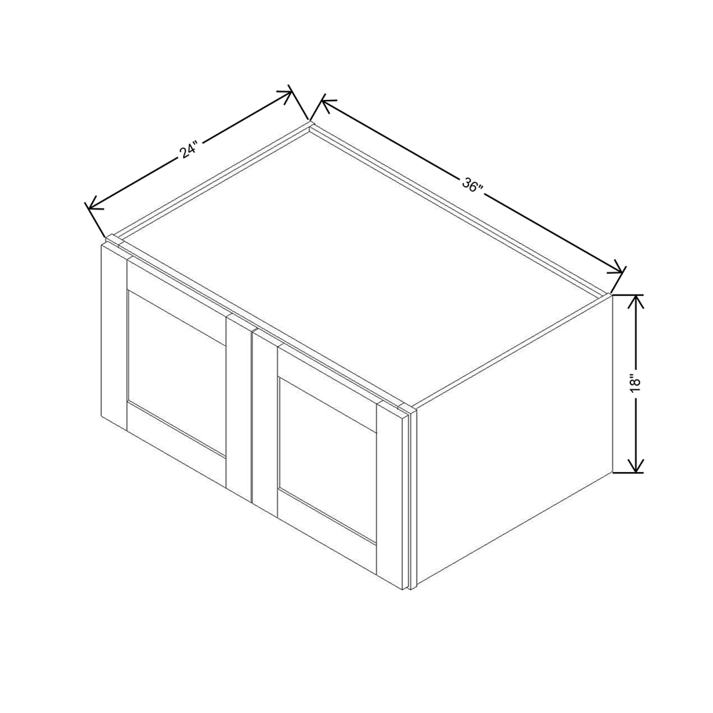 Modernform Cabinet Slate Shaker 36" W X 18" H X 24" D Double Door Wall Cabinet
