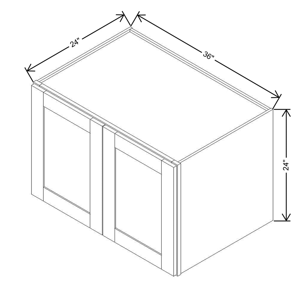 Modernform Cabinet Slate Shaker 36" W X 24" H X 24" D Double Door Wall Cabinet