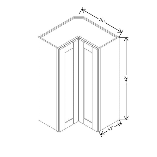 Modernform Cabinet Natural Shaker 24" W X 42" H X 12" D Wall Easy Reach Cabinet