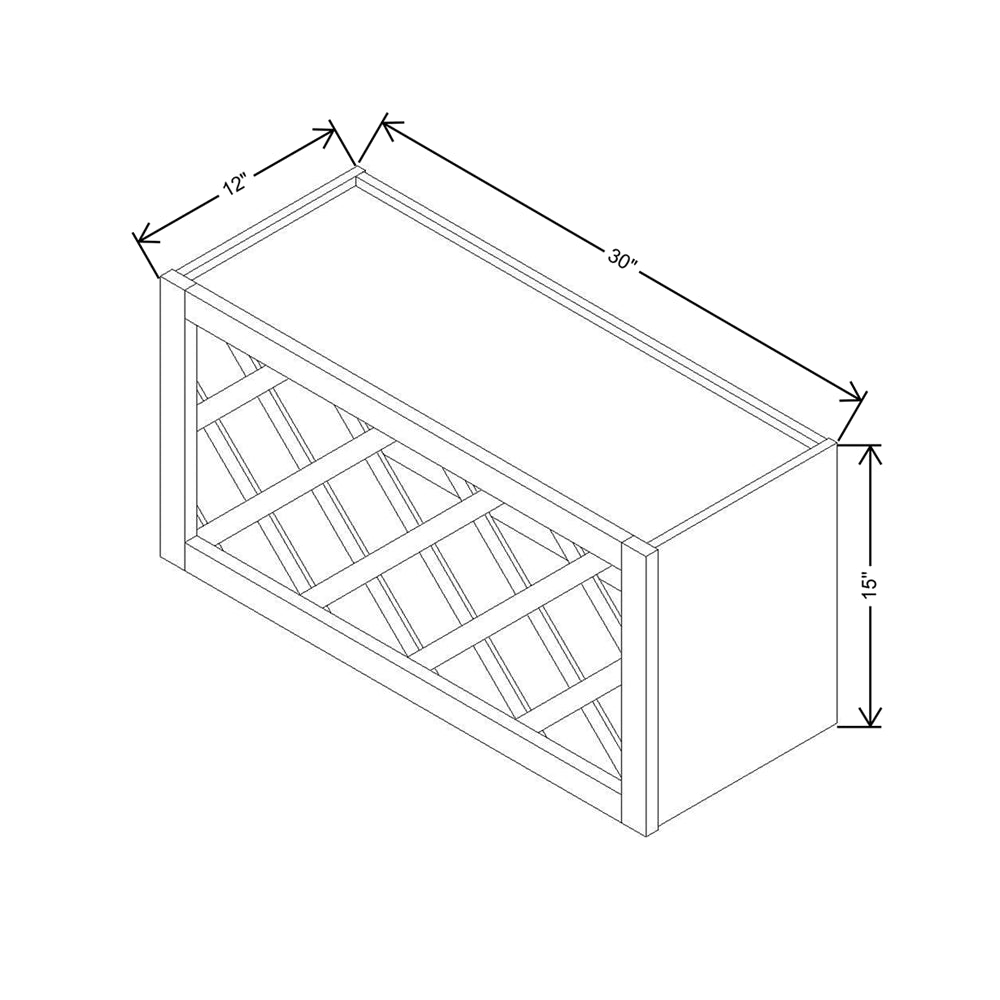 Modernform Cabinet Espresso Shaker 30" W X 15" H X 12" D Wall Wine Rack