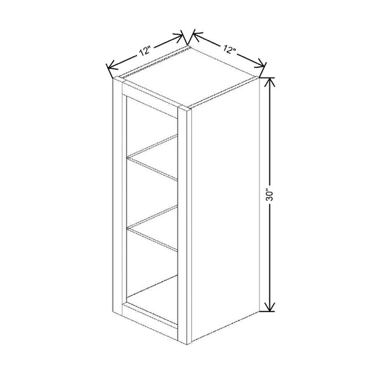 Fabuwood Allure Onyx Horizon 12" W X 30" H X 12" D Wall No Door Cabinet