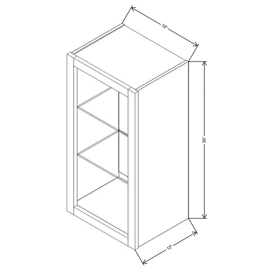 Fabuwood Allure Galaxy Nickel 15"W X 30"H Wall No Door