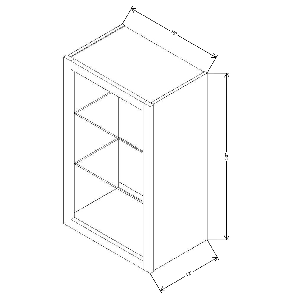 Fabuwood Allure Galaxy Timber 18"W X 30"H Wall No Door