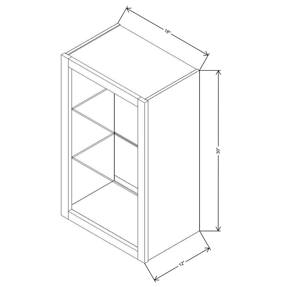 Fabuwood Allure Galaxy Nickel 18"W X 30"H Wall No Door