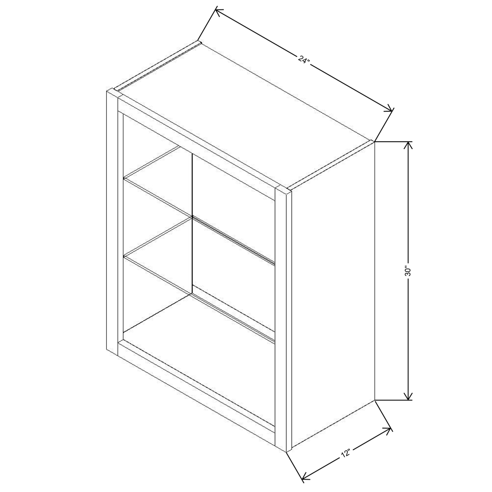 Fabuwood Allure Nexus Frost 24"W X 30"H Wall No Door