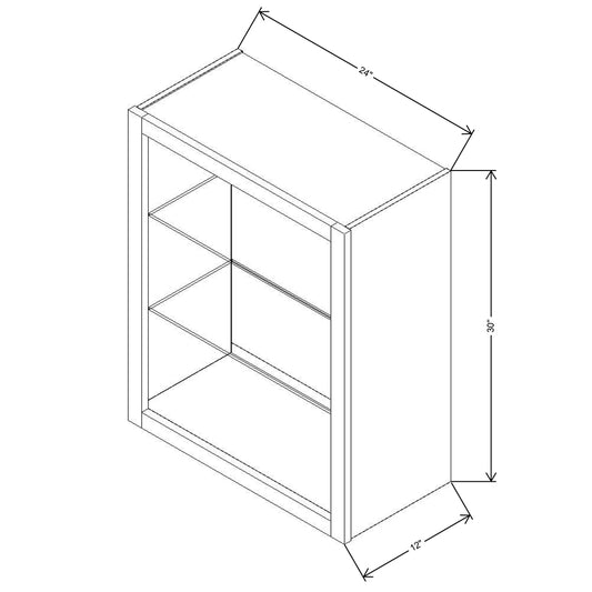 Fabuwood Allure Galaxy Frost 24"W X 30"H Wall No Door