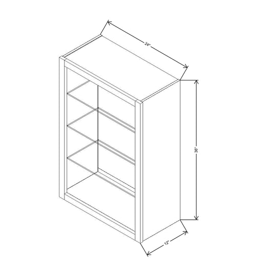 Fabuwood Allure Galaxy Frost 24"W X 36"H Wall No Door