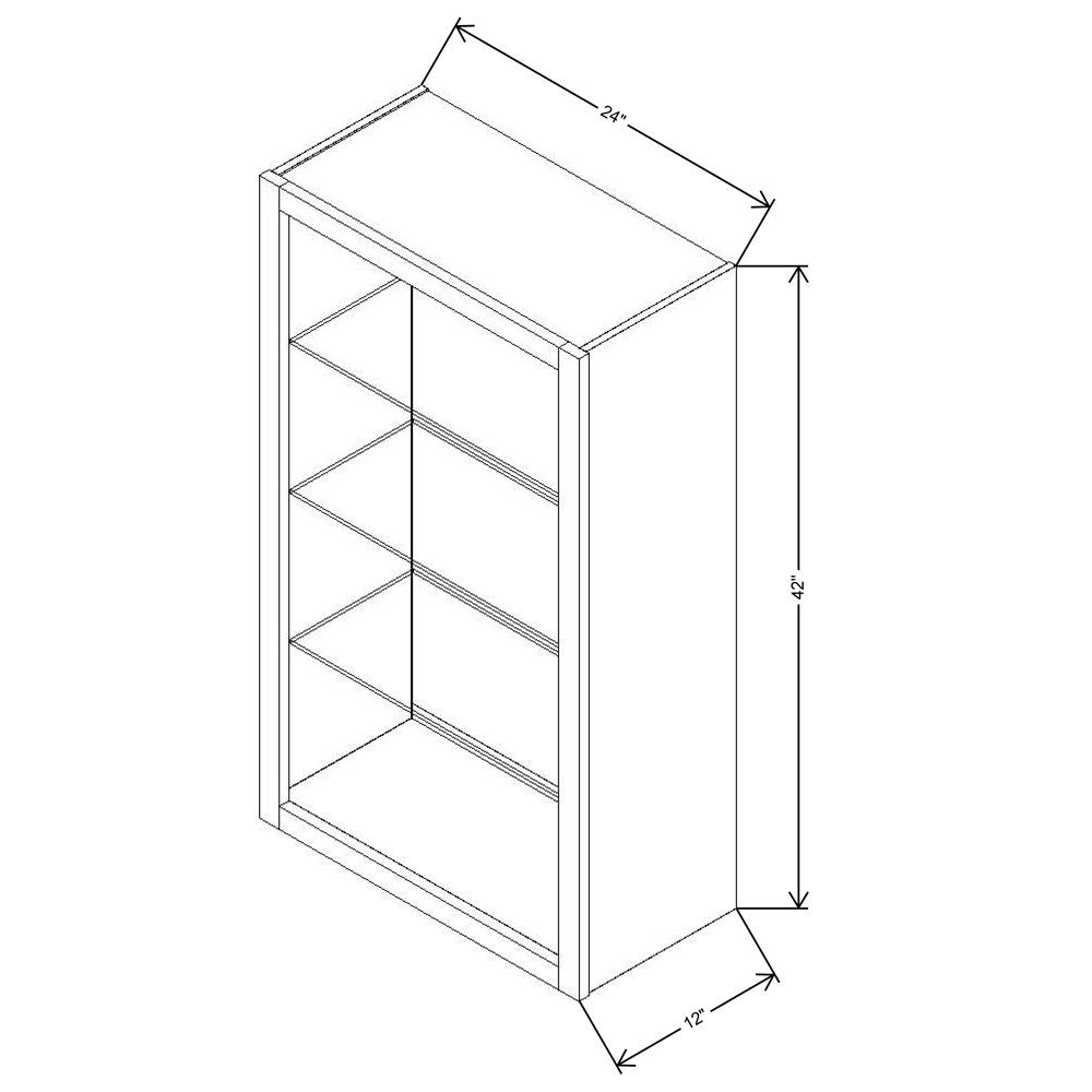 Fabuwood Allure Galaxy Frost 24"W X 42"H Wall No Door