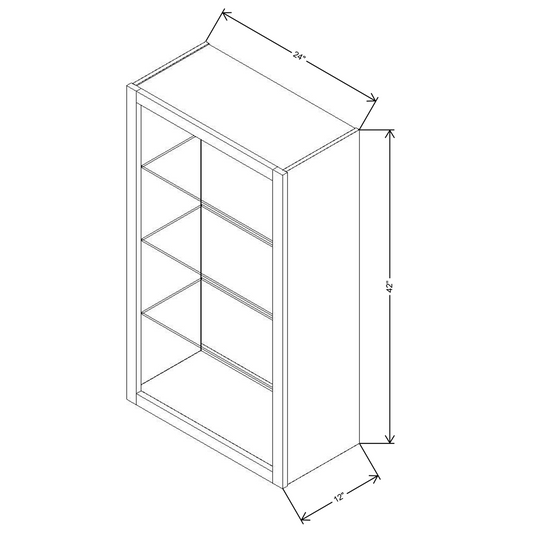 Fabuwood Allure Galaxy Mocha 24"W X 42"H Wall No Door