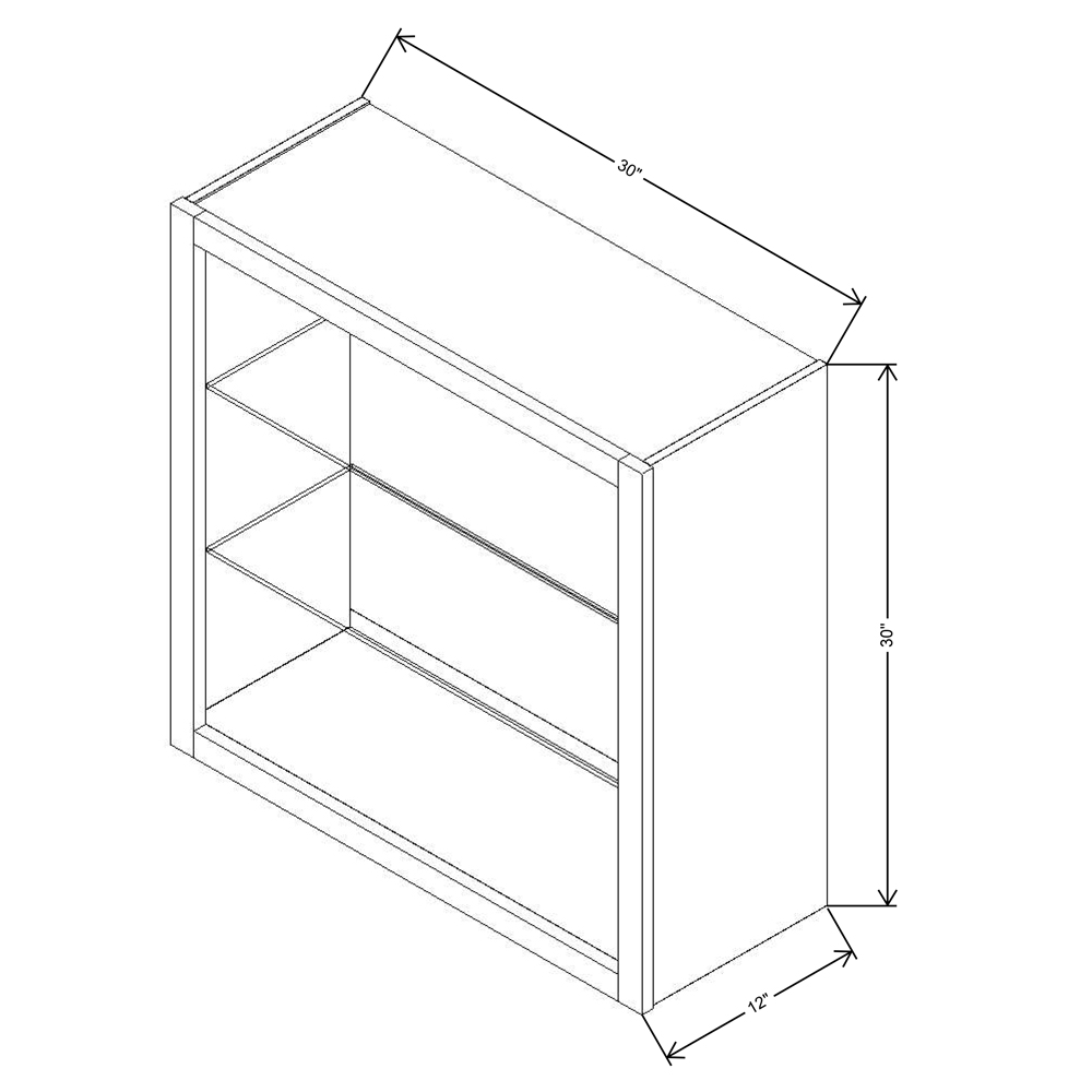 Fabuwood Allure Fusion Dove 30"W X 30"H Wall No Door