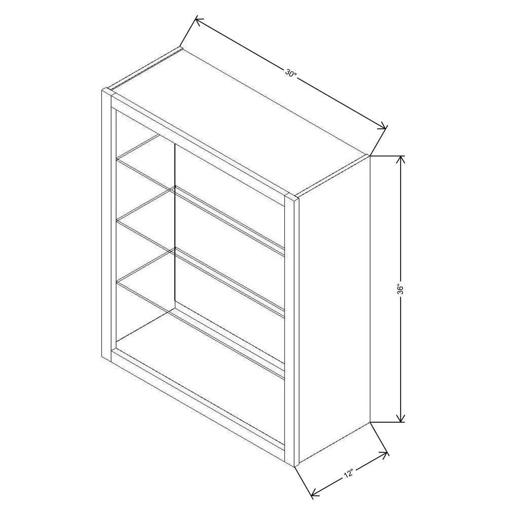 Fabuwood Allure Galaxy Desert Oak 30" W X 36" H X 12" D Wall No Door Cabinet